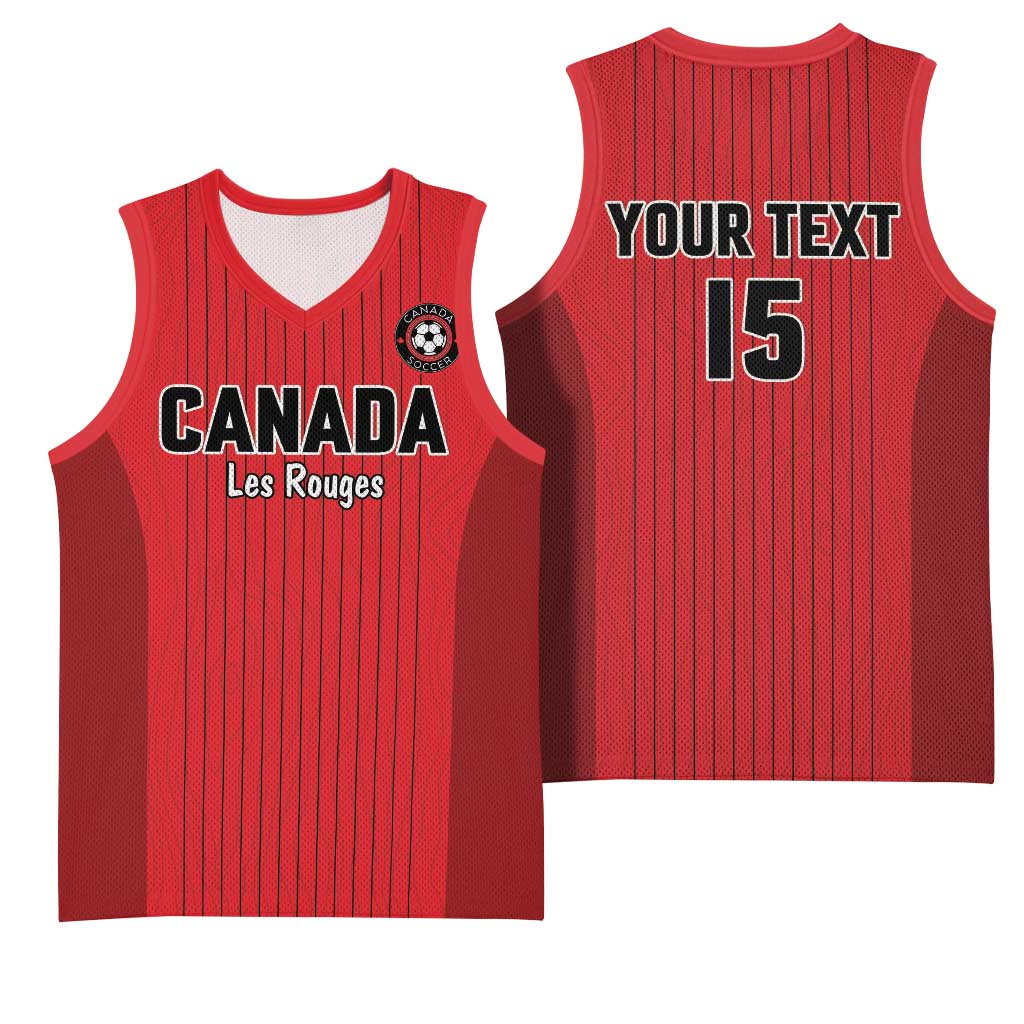 Custom Canada Soccer 2026 Basketball Jersey True North Takes the Pitch - Red