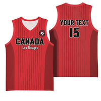 Custom Canada Soccer 2026 Basketball Jersey True North Takes the Pitch - Red