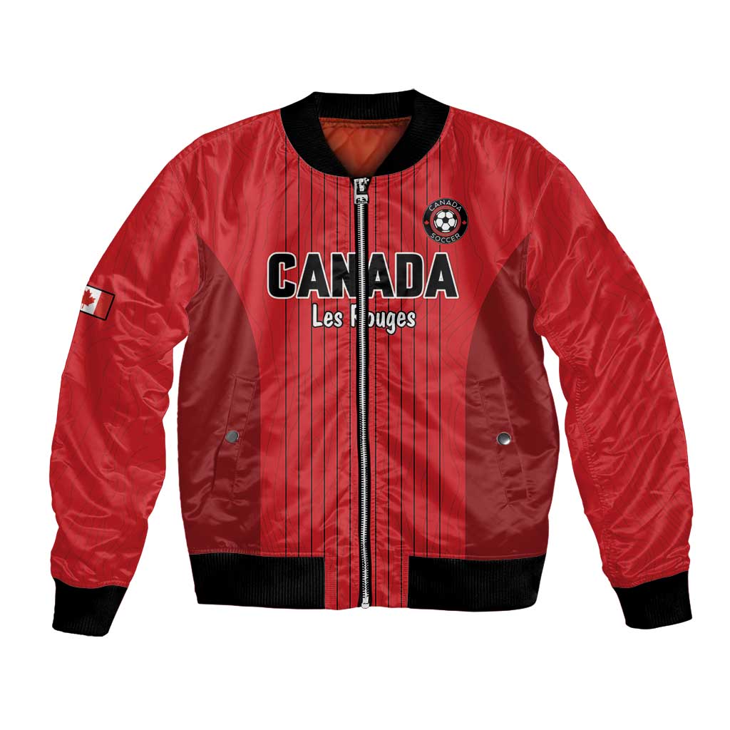 Custom Canada Soccer 2026 Bomber Jacket True North Takes the Pitch - Red