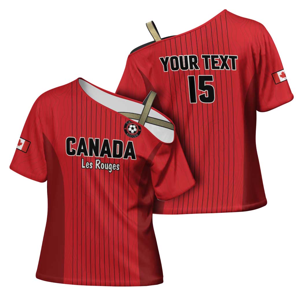 Custom Canada Soccer 2026 Cross Shoulder Shirt True North Takes the Pitch - Red
