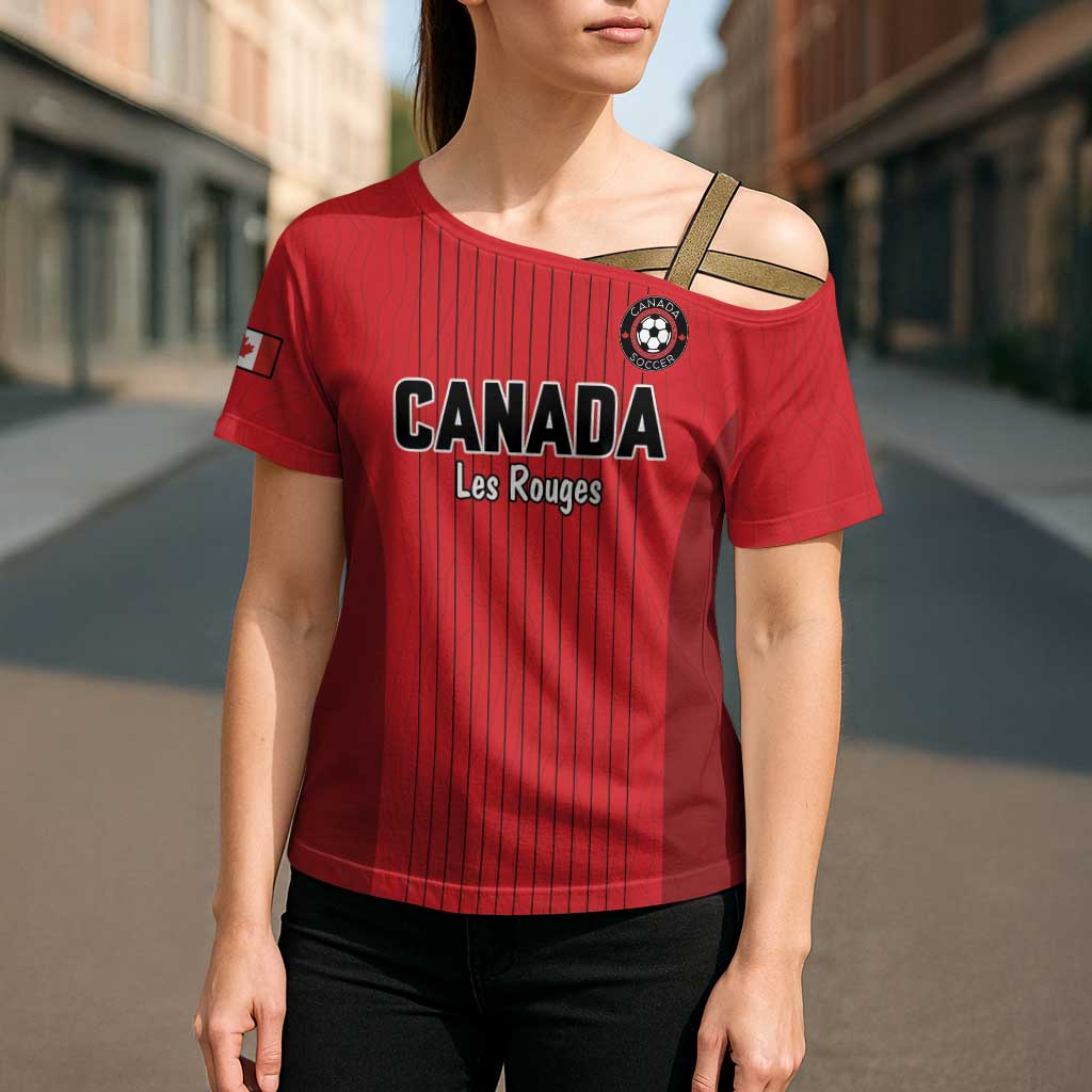 Custom Canada Soccer 2026 Cross Shoulder Shirt True North Takes the Pitch - Red