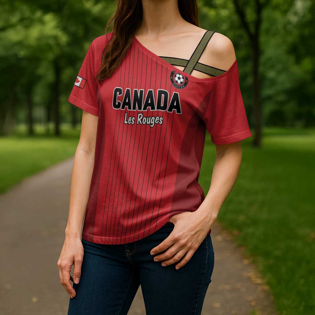 Custom Canada Soccer 2026 Cross Shoulder Shirt True North Takes the Pitch - Red
