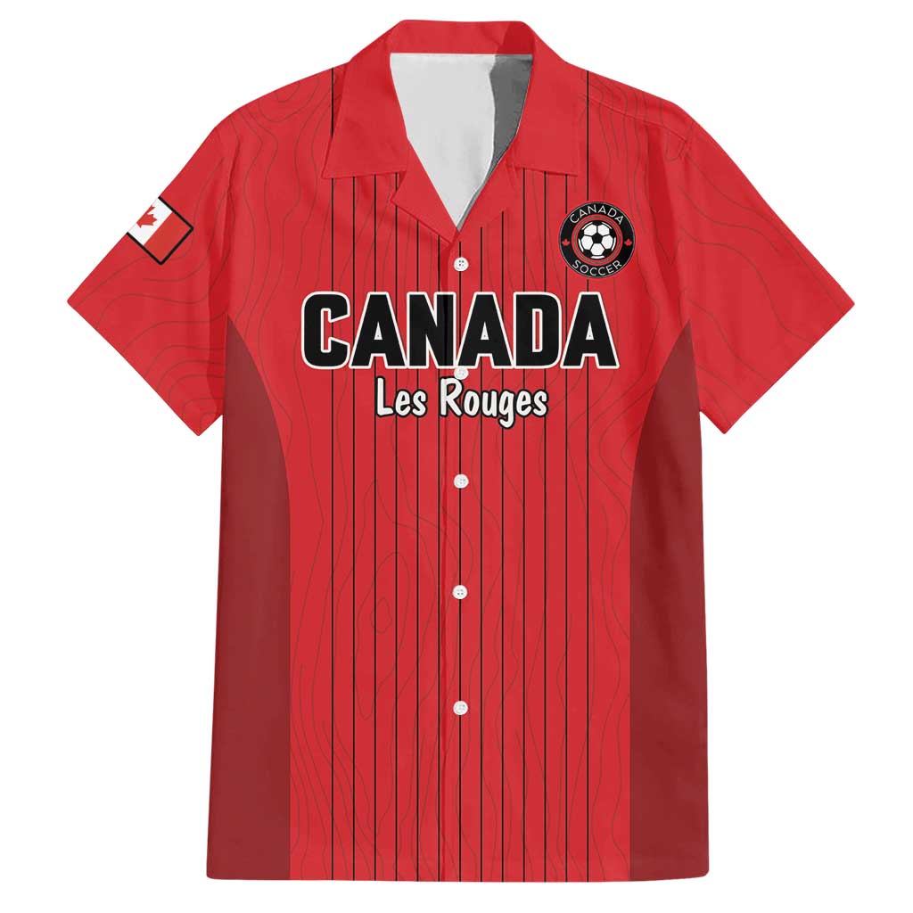 Custom Canada Soccer 2026 Hawaiian Shirt True North Takes the Pitch - Red