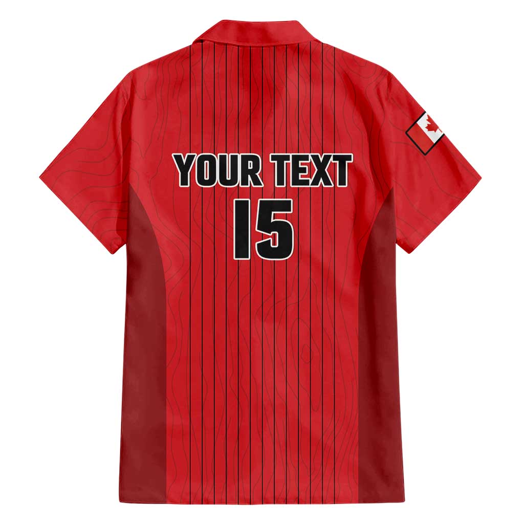 Custom Canada Soccer 2026 Hawaiian Shirt True North Takes the Pitch - Red