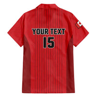 Custom Canada Soccer 2026 Hawaiian Shirt True North Takes the Pitch - Red