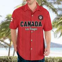 Custom Canada Soccer 2026 Hawaiian Shirt True North Takes the Pitch - Red