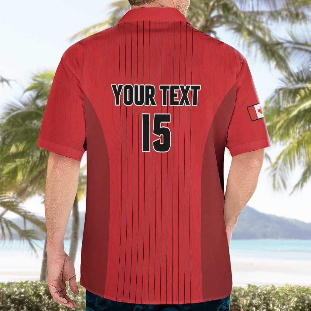 Custom Canada Soccer 2026 Hawaiian Shirt True North Takes the Pitch - Red