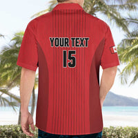 Custom Canada Soccer 2026 Hawaiian Shirt True North Takes the Pitch - Red