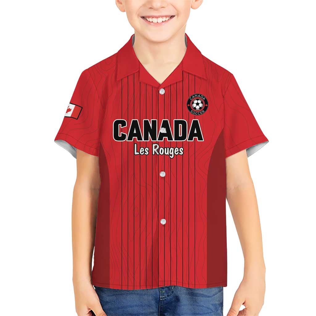 Custom Canada Soccer 2026 Hawaiian Shirt True North Takes the Pitch - Red
