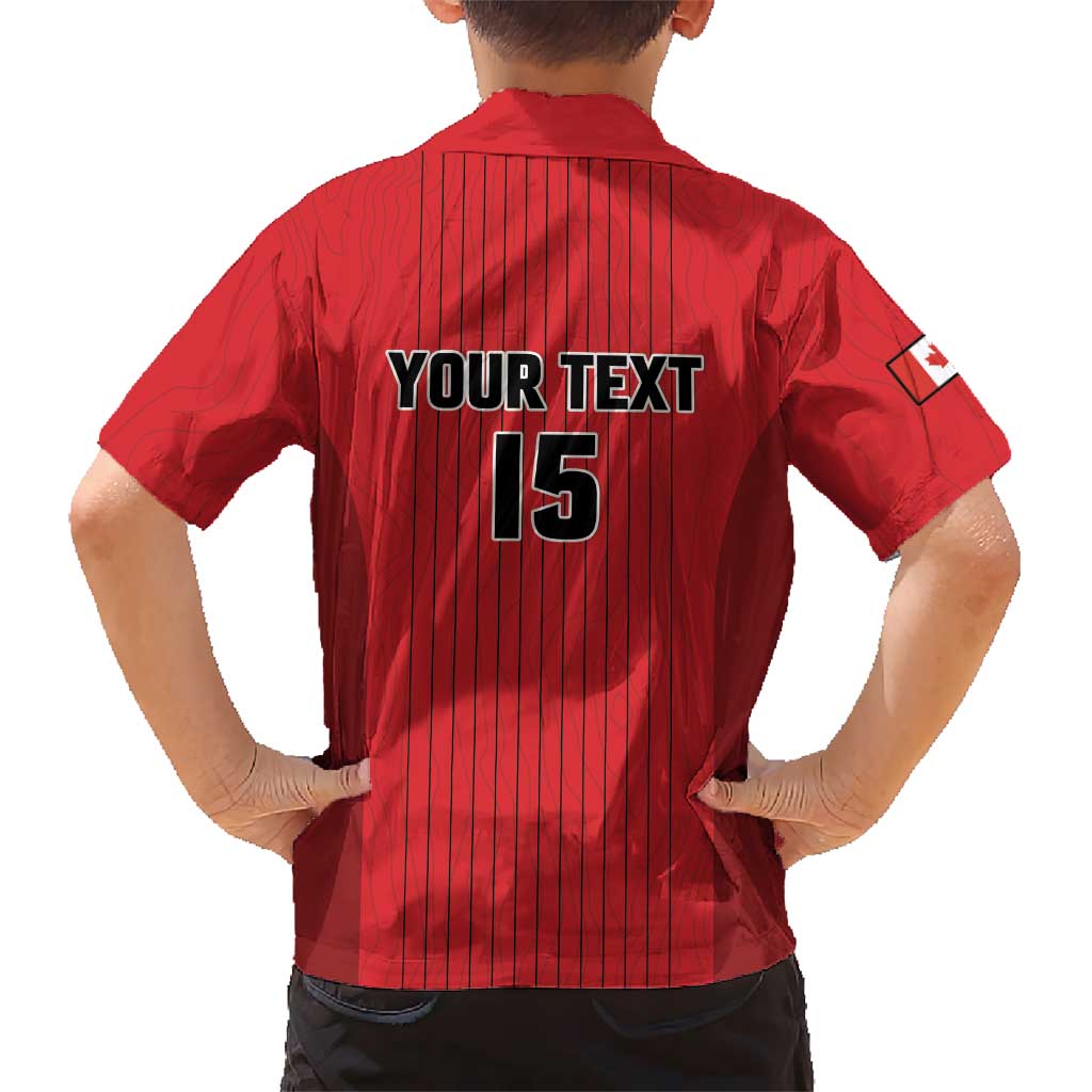 Custom Canada Soccer 2026 Hawaiian Shirt True North Takes the Pitch - Red