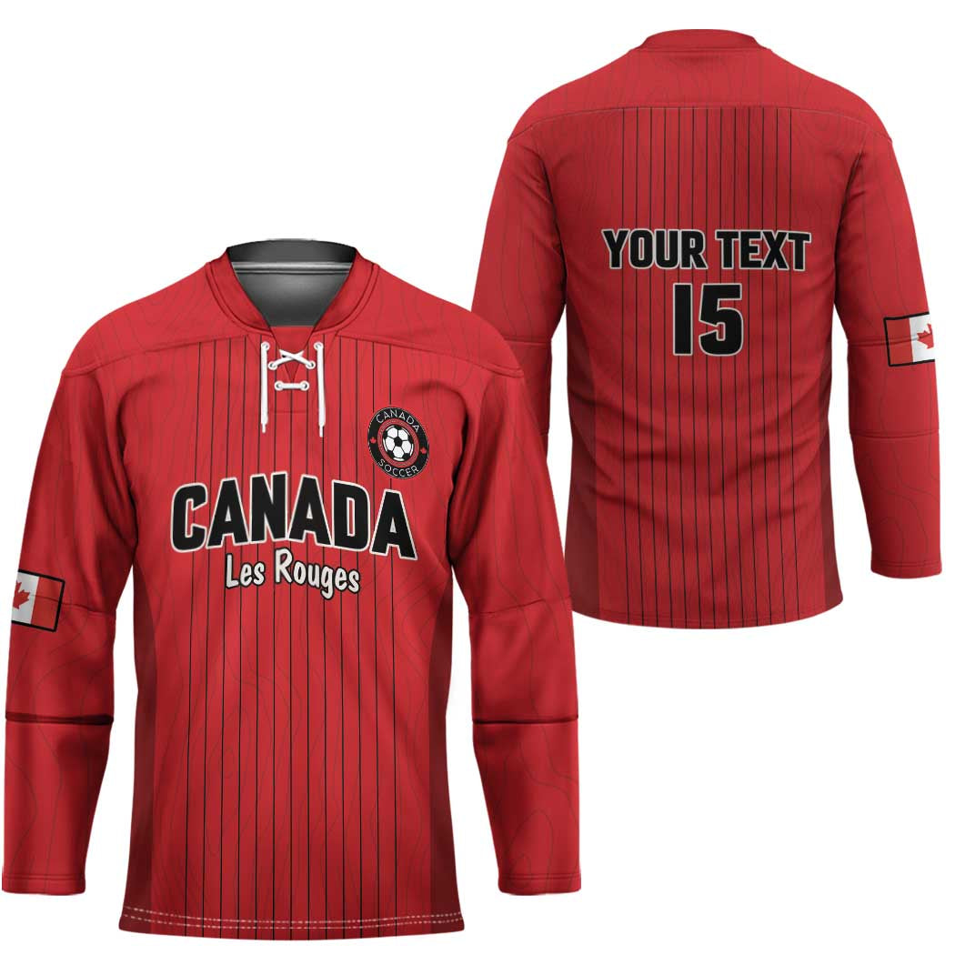 Custom Canada Soccer 2026 Hockey Jersey True North Takes the Pitch - Red