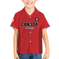 Custom Canada Soccer 2026 Kid Hawaiian Shirt True North Takes the Pitch - Red