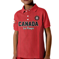 Custom Canada Soccer 2026 Kid Polo Shirt True North Takes the Pitch - Red
