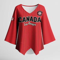 Custom Canada Soccer 2026 Kimono Sleeve Blouse True North Takes the Pitch - Red