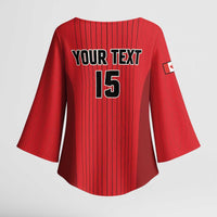 Custom Canada Soccer 2026 Kimono Sleeve Blouse True North Takes the Pitch - Red