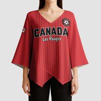 Custom Canada Soccer 2026 Kimono Sleeve Blouse True North Takes the Pitch - Red