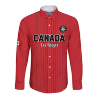 Custom Canada Soccer 2026 Long Sleeve Button Shirt True North Takes the Pitch - Red