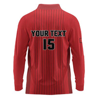 Custom Canada Soccer 2026 Long Sleeve Polo Shirt True North Takes the Pitch - Red