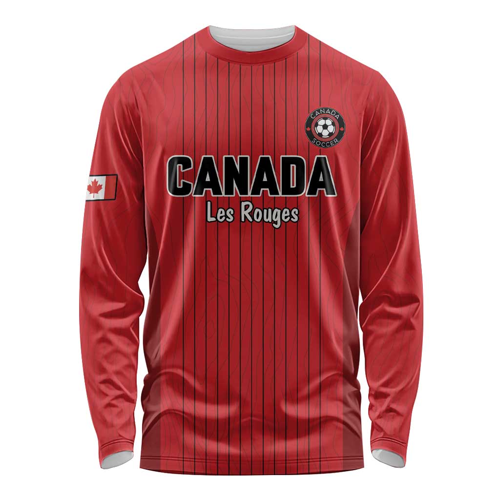 Custom Canada Soccer 2026 Long Sleeve Shirt True North Takes the Pitch - Red