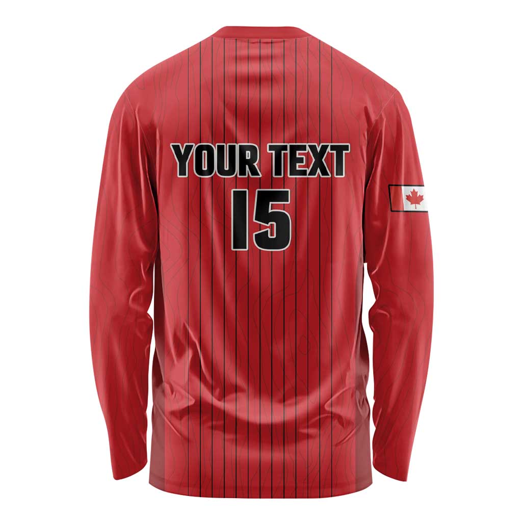 Custom Canada Soccer 2026 Long Sleeve Shirt True North Takes the Pitch - Red