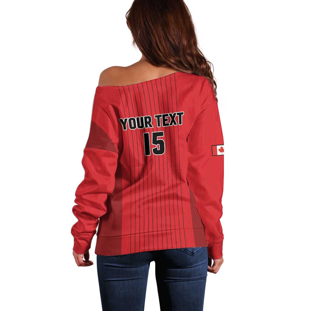 Custom Canada Soccer 2026 Off Shoulder Sweater True North Takes the Pitch - Red