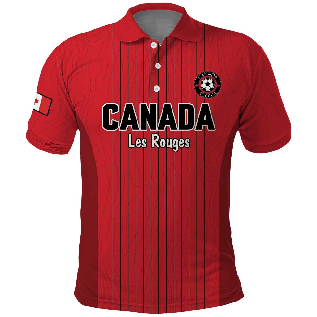 Custom Canada Soccer 2026 Polo Shirt True North Takes the Pitch - Red