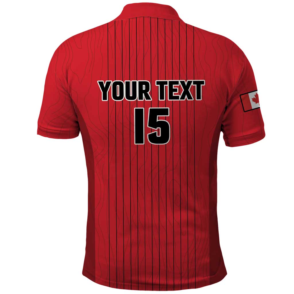 Custom Canada Soccer 2026 Polo Shirt True North Takes the Pitch - Red