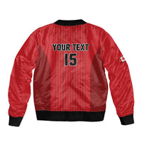 Custom Canada Soccer 2026 Sleeve Zip Bomber Jacket True North Takes the Pitch - Red