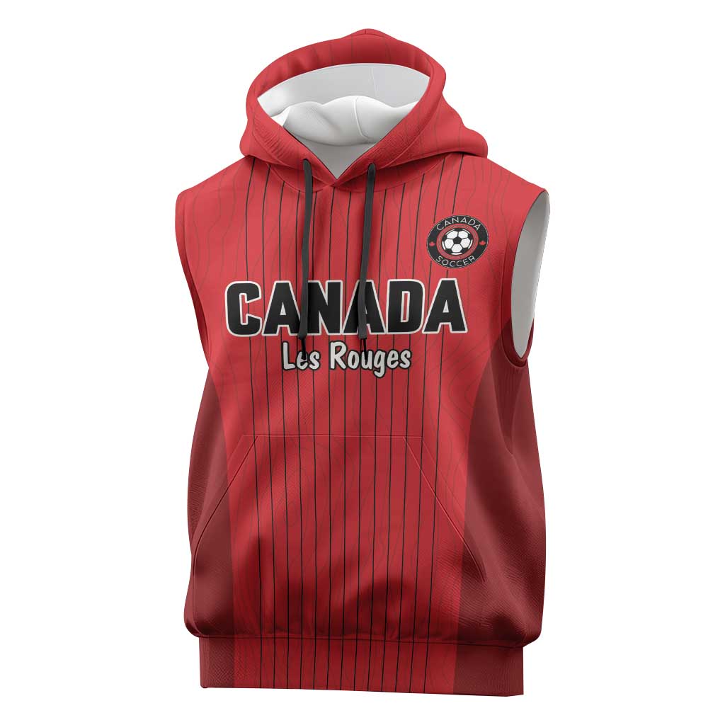 Custom Canada Soccer 2026 Sleeveless Hoodie True North Takes the Pitch - Red