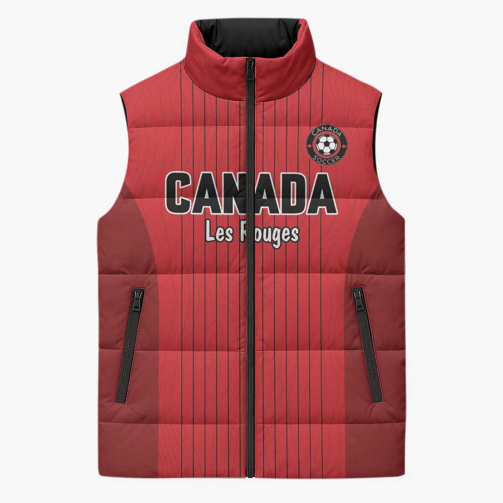Custom Canada Soccer 2026 Sleeveless Puffer Jacket True North Takes the Pitch - Red
