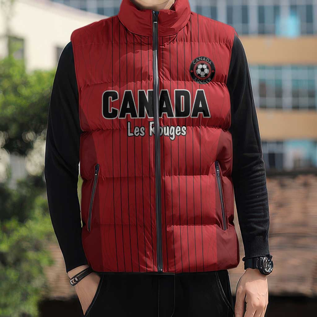 Custom Canada Soccer 2026 Sleeveless Puffer Jacket True North Takes the Pitch - Red