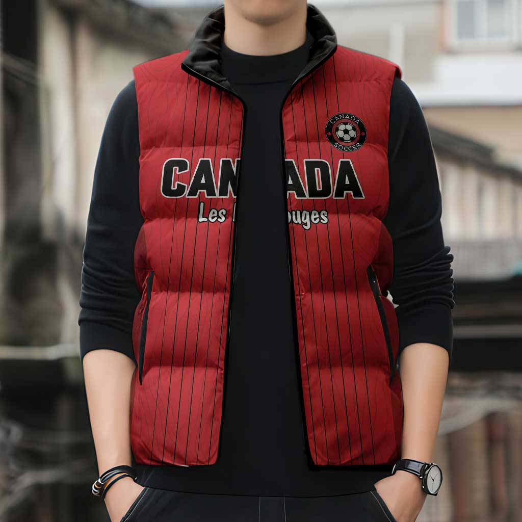 Custom Canada Soccer 2026 Sleeveless Puffer Jacket True North Takes the Pitch - Red