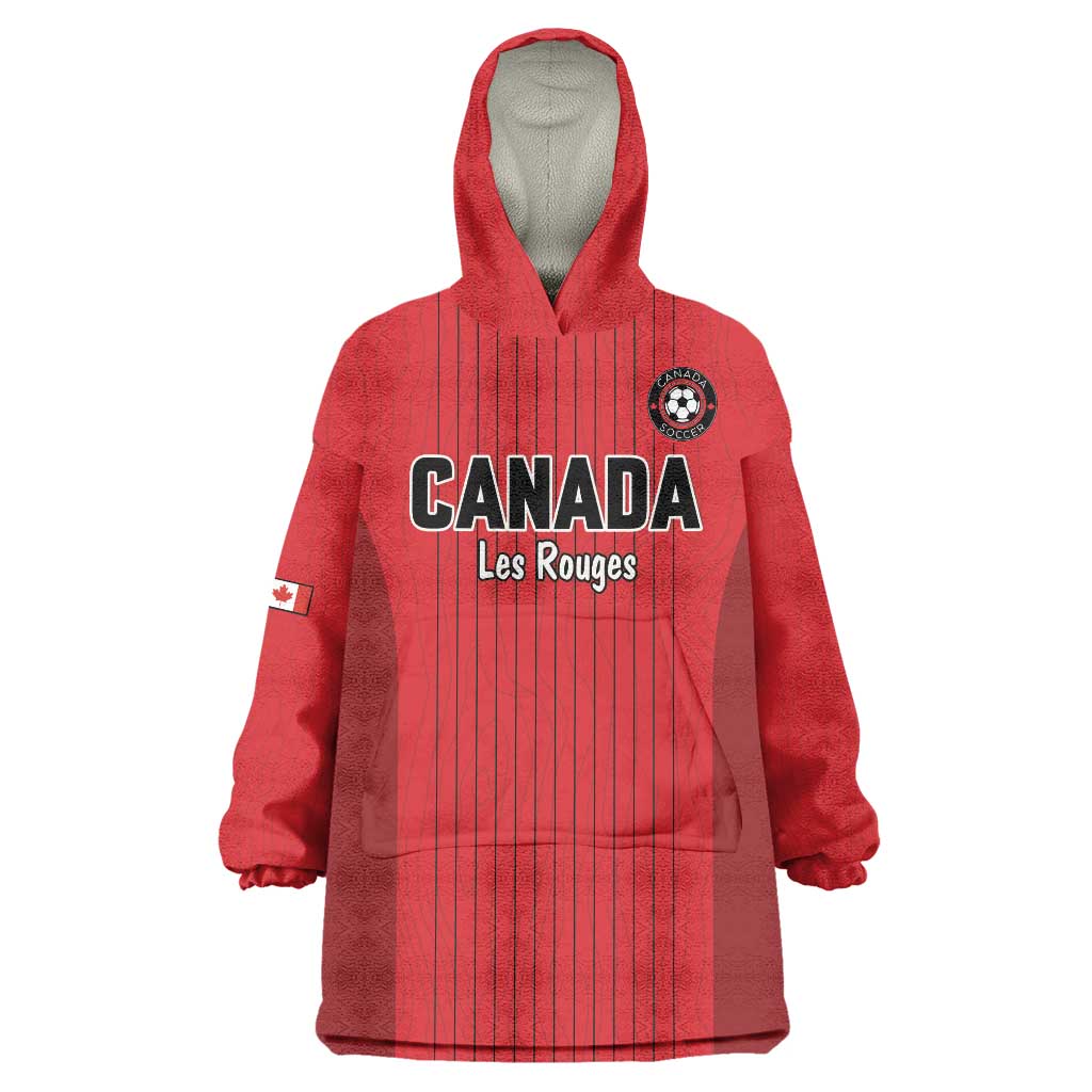 Custom Canada Soccer 2026 Wearable Blanket Hoodie True North Takes the Pitch - Red