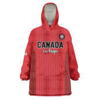 Custom Canada Soccer 2026 Wearable Blanket Hoodie True North Takes the Pitch - Red