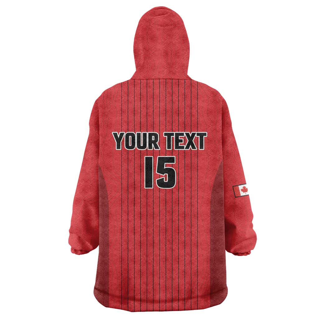 Custom Canada Soccer 2026 Wearable Blanket Hoodie True North Takes the Pitch - Red