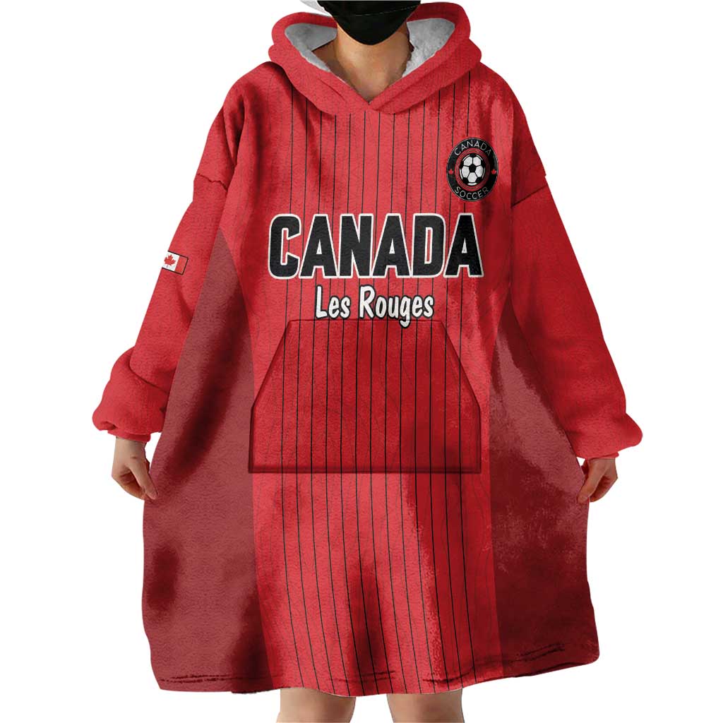Custom Canada Soccer 2026 Wearable Blanket Hoodie True North Takes the Pitch - Red