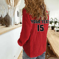 Custom Canada Soccer 2026 Women Casual Shirt True North Takes the Pitch - Red