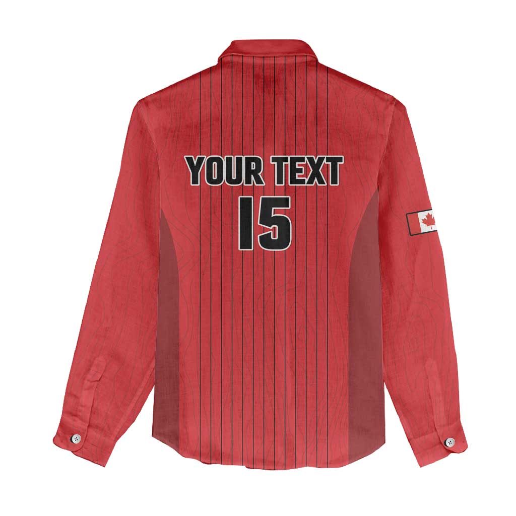 Custom Canada Soccer 2026 Women Casual Shirt True North Takes the Pitch - Red