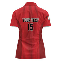 Custom Canada Soccer 2026 Women Polo Shirt True North Takes the Pitch - Red