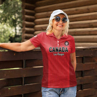 Custom Canada Soccer 2026 Women Polo Shirt True North Takes the Pitch - Red