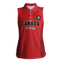 Custom Canada Soccer 2026 Women Sleeveless Polo Shirt True North Takes the Pitch - Red
