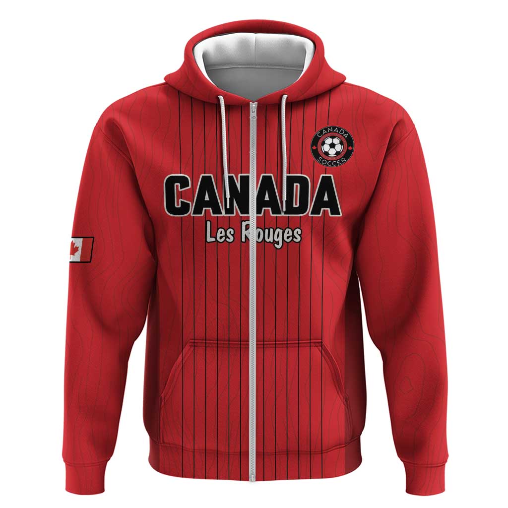 Custom Canada Soccer 2026 Zip Hoodie True North Takes the Pitch - Red