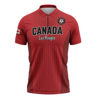 Custom Canada Soccer 2026 Zipper Polo Shirt True North Takes the Pitch - Red