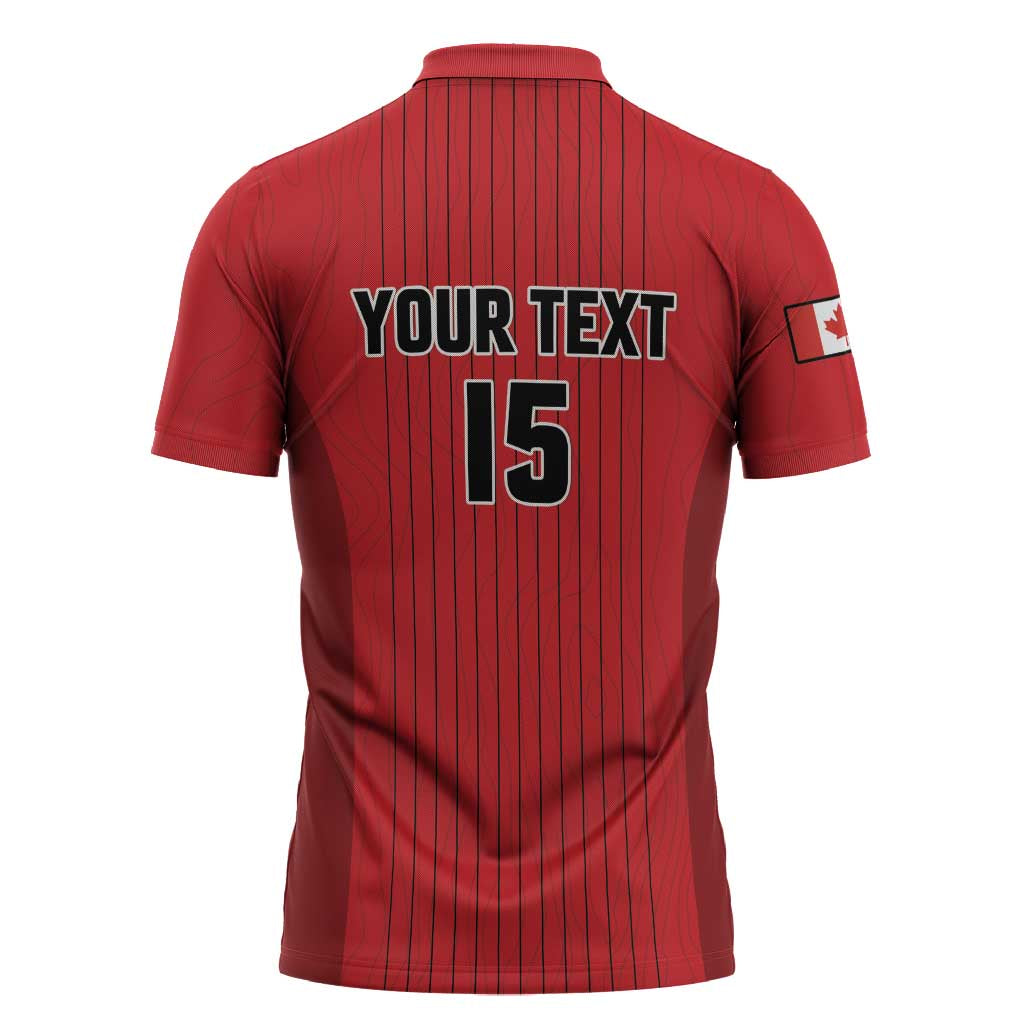 Custom Canada Soccer 2026 Zipper Polo Shirt True North Takes the Pitch - Red
