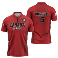 Custom Canada Soccer 2026 Zipper Polo Shirt True North Takes the Pitch - Red