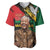 Nelson Mandela International Day Baseball Jersey African Pattern Grunge Style - Wonder Print Shop