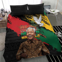 Nelson Mandela International Day Bedding Set African Pattern Grunge Style - Wonder Print Shop