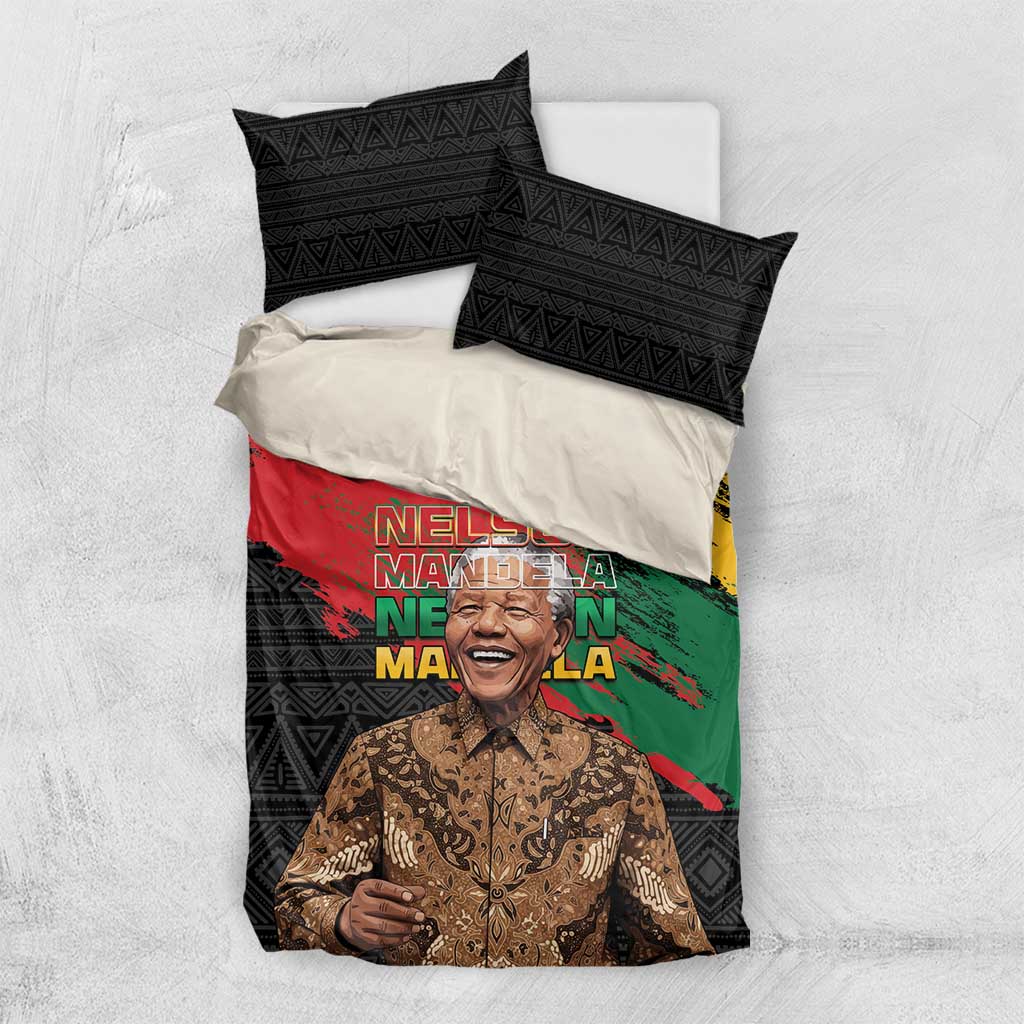 Nelson Mandela International Day Bedding Set African Pattern Grunge Style - Wonder Print Shop