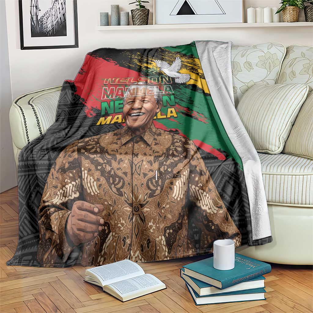 Nelson Mandela International Day Blanket African Pattern Grunge Style - Wonder Print Shop
