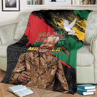 Nelson Mandela International Day Blanket African Pattern Grunge Style - Wonder Print Shop